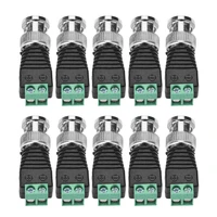 10pcs green coaxial bnc male cable connector terminal adapter cctv video balun camera magnetic contactor