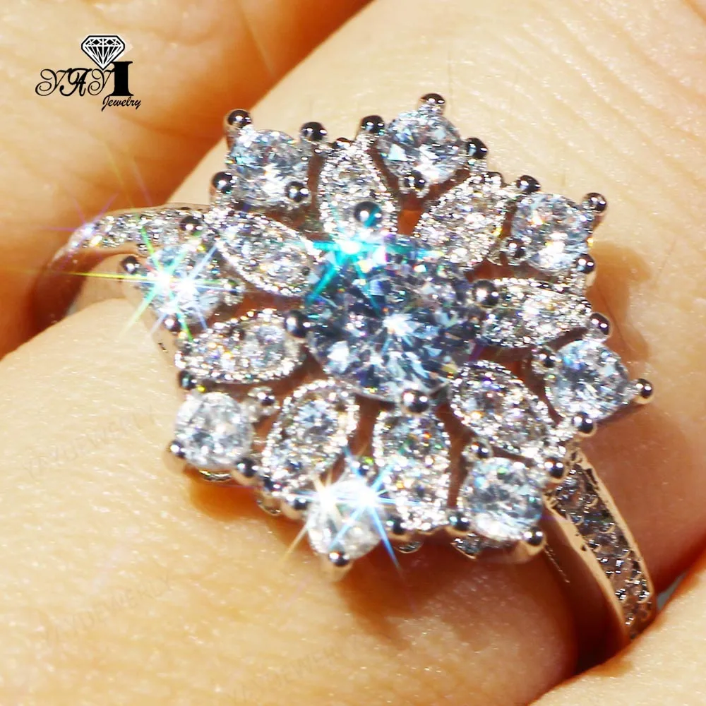 Ювелирные изделия YaYI огранка Принцесса 4.3CT белый циркон серьги из серебра