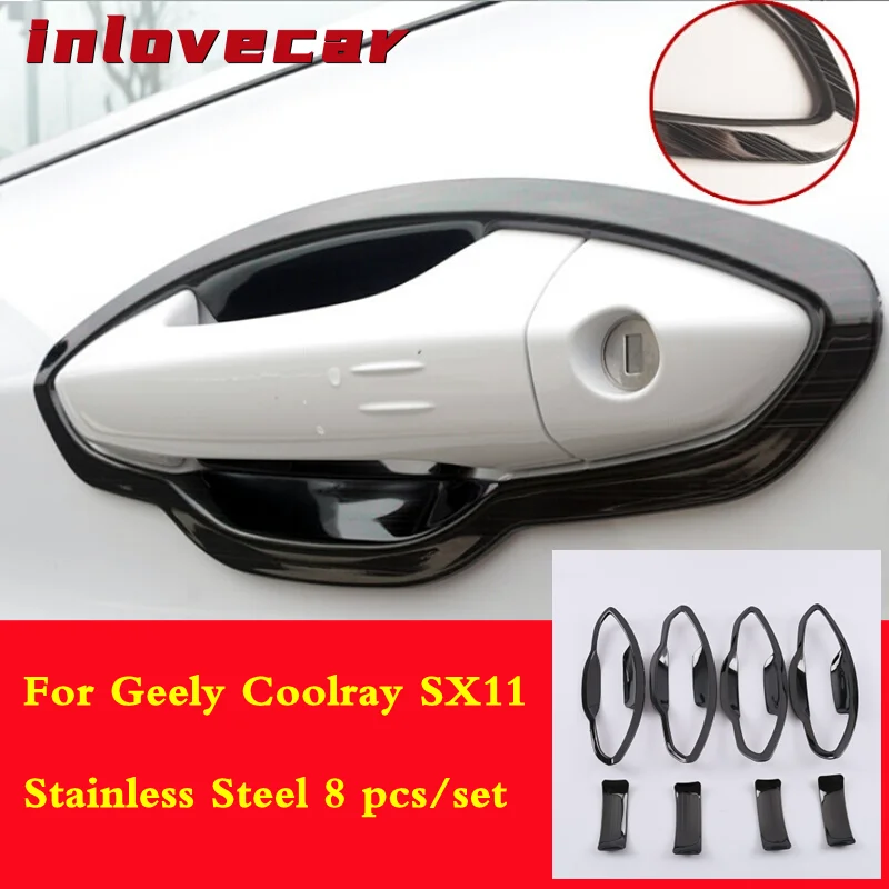 

For Geely Coolray sx11 2018-2020 stainless exterior door handle cover car door Bowl styling frame trim body Accessories