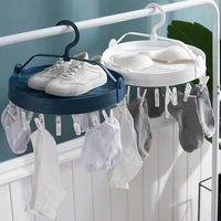 portable folding socks towelscloth hanger rack clothespin clothes rack home space saving storage clip hanger organization tool