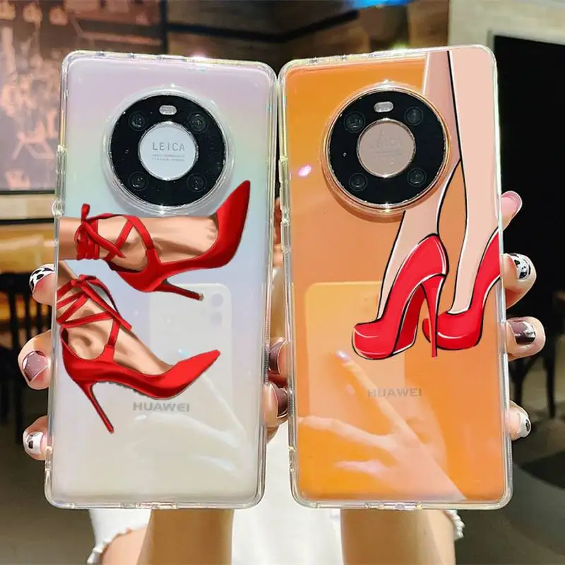 

High heels Girl Woman Phone Case For Huawei P 20 30 40 pro lite Psmart2019 Honor 8 10 20 Y5 6 2019 Nova3E