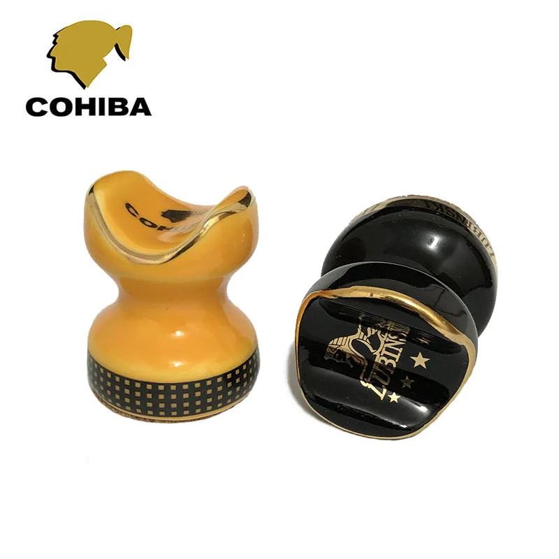 2 шт. аксессуары для сигар керамический держатель COHIBA пепельница карманная