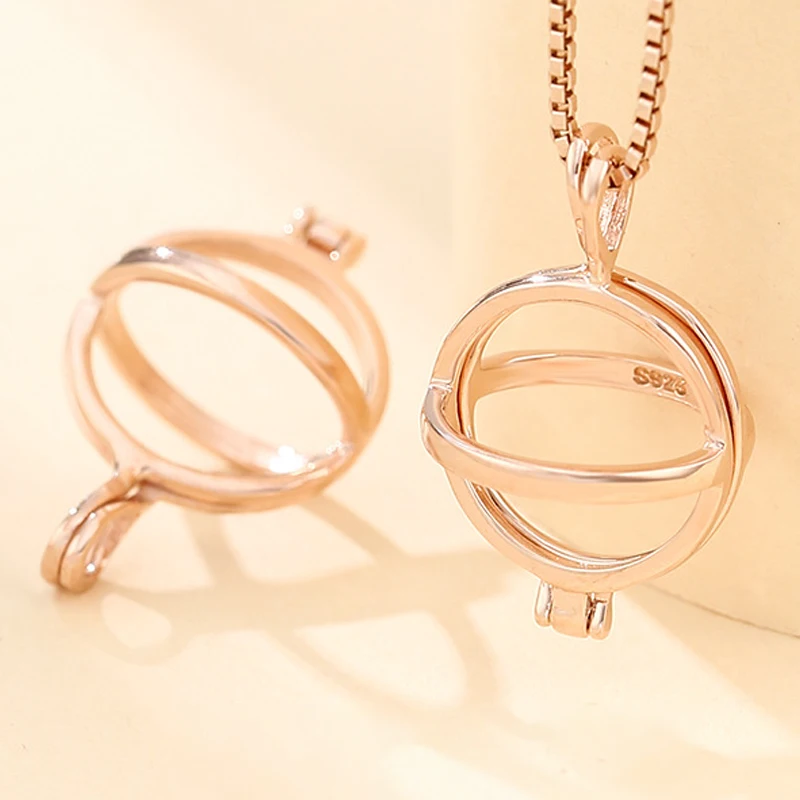 925 Sterling Silver Pendant Necklace DIY Jewelry Making Cabochon Base 8-13mm Plated Crafts Setting jewellery Findings Accessory