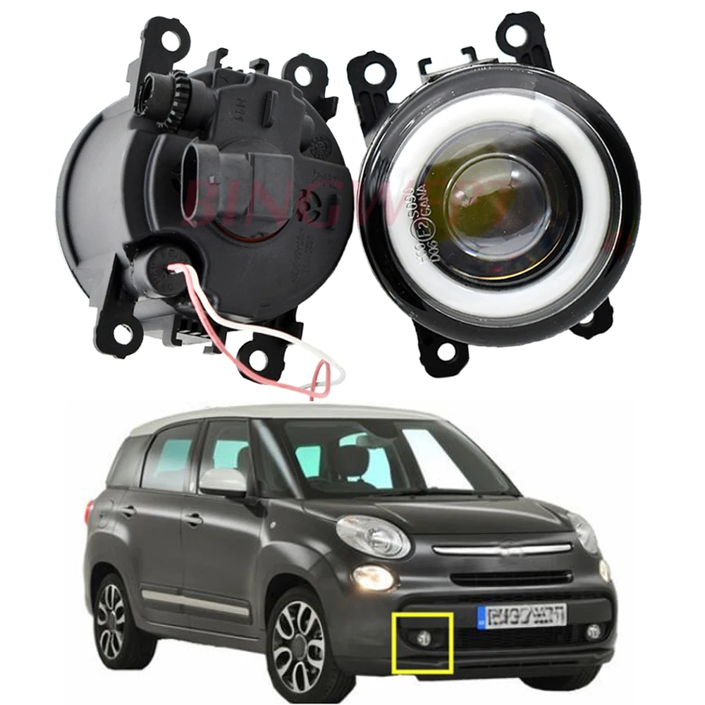 

2x High quality Car LED Fog Light For F iat 500 L4 1.4L 2012 2013 2014 2015 Angel Eye DRL Daytime Running Light