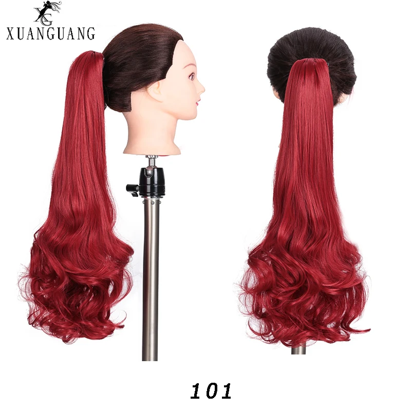 XUANGUANG новый модный конский хвостик парик длинные вьющиеся волосы большая волна