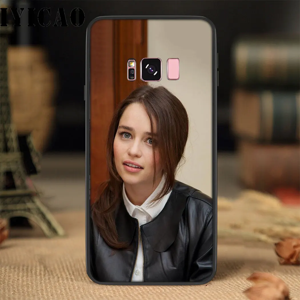 IYICAO Emilia Clarke Hard Soft Silicone Case for Samsung A3 A5 A6 Plus A7 A8 A9 J6 Phone Cover | Мобильные телефоны и