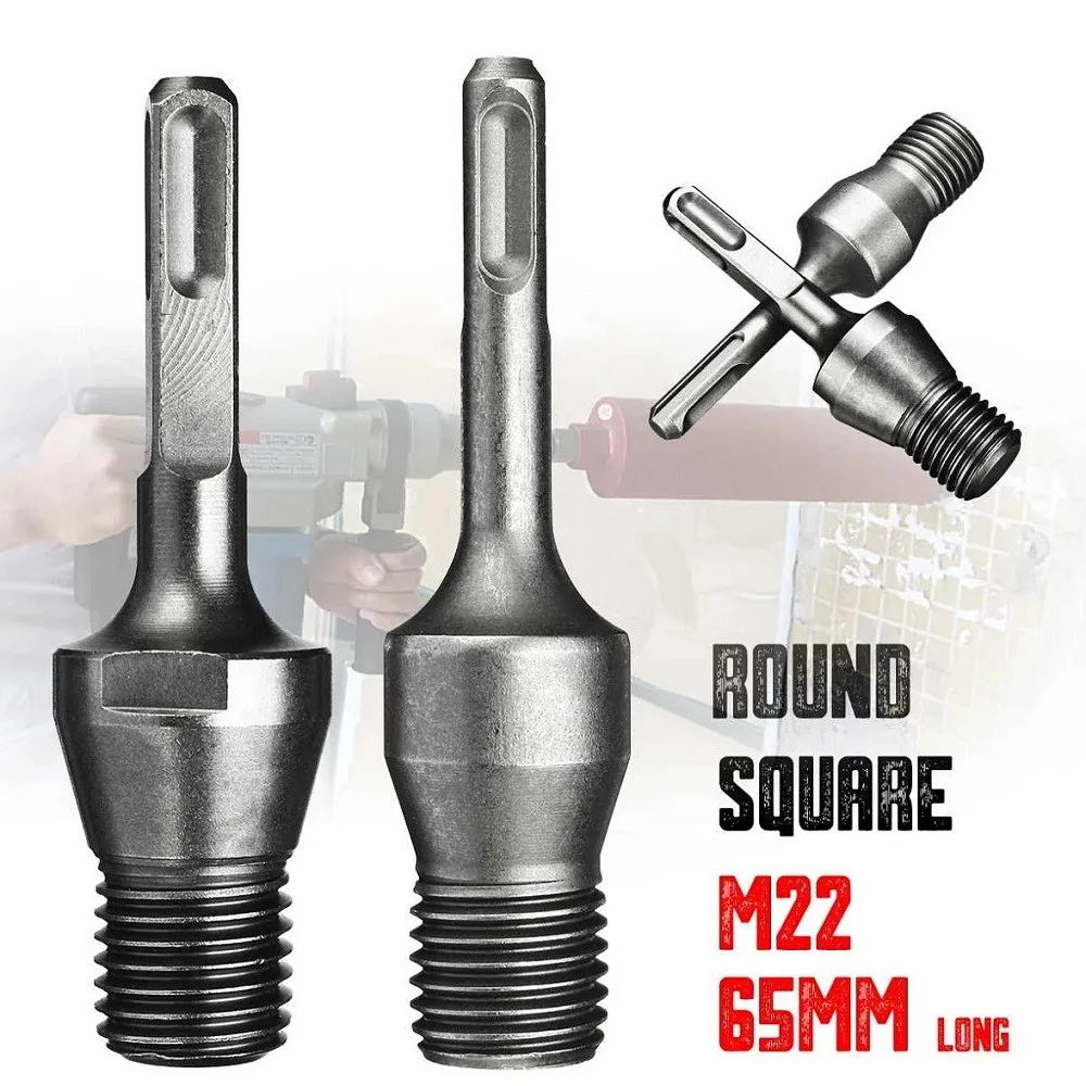 

1PC Round / Square Diamond Core Bit Adapter SDS Plus Arbor For Electric Hammer M22 Diamond Core Bit Adapter Power Tools