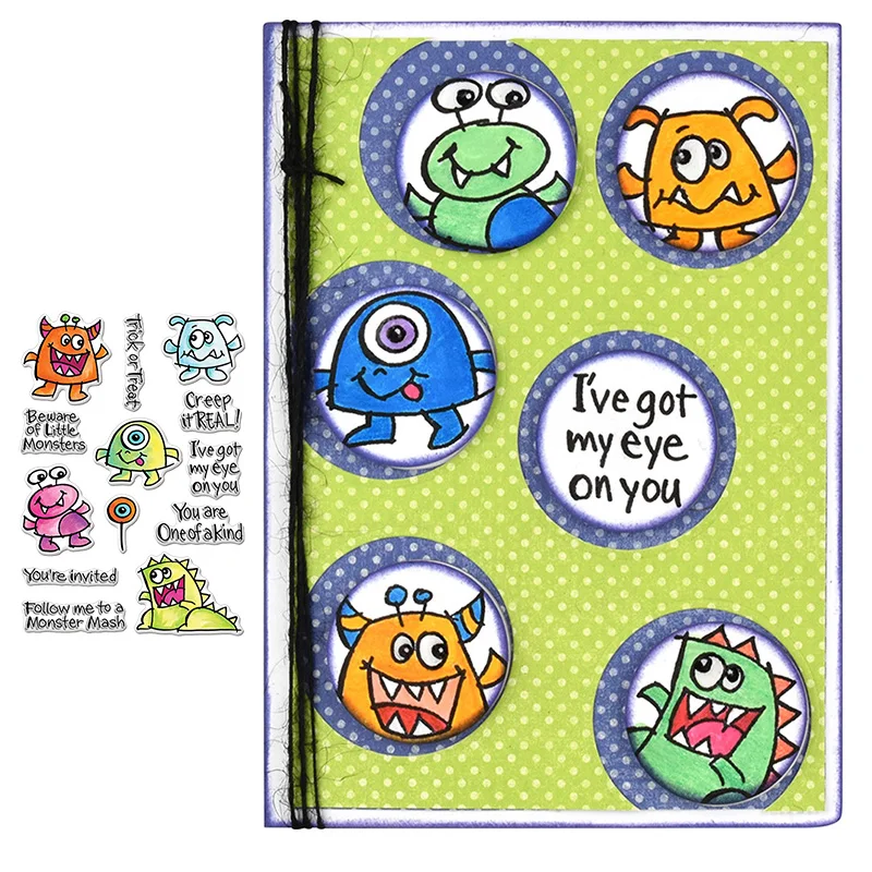 Маленькие монстры прозрачные штампы для DIY скрапбукинга поделки делая Декор