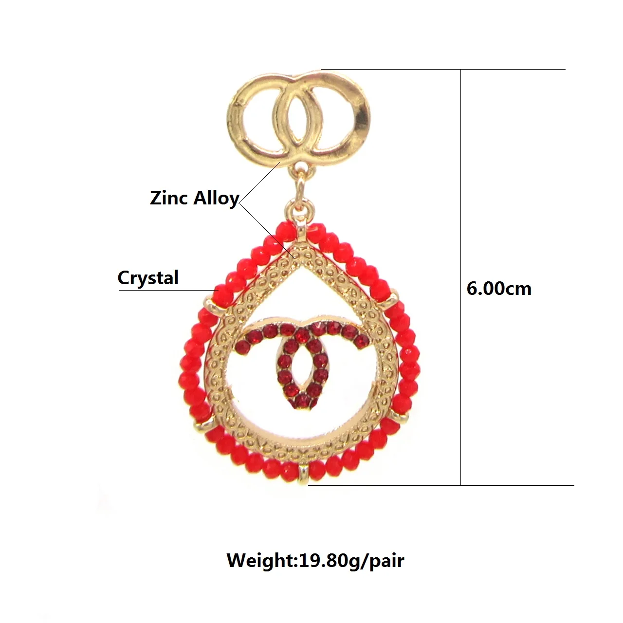 

Fashion Top Luxury Brand Letter Rhinestone Earrings for Women Dangle Drop Earring Wedding Earrings for Women Jewelry Accessories