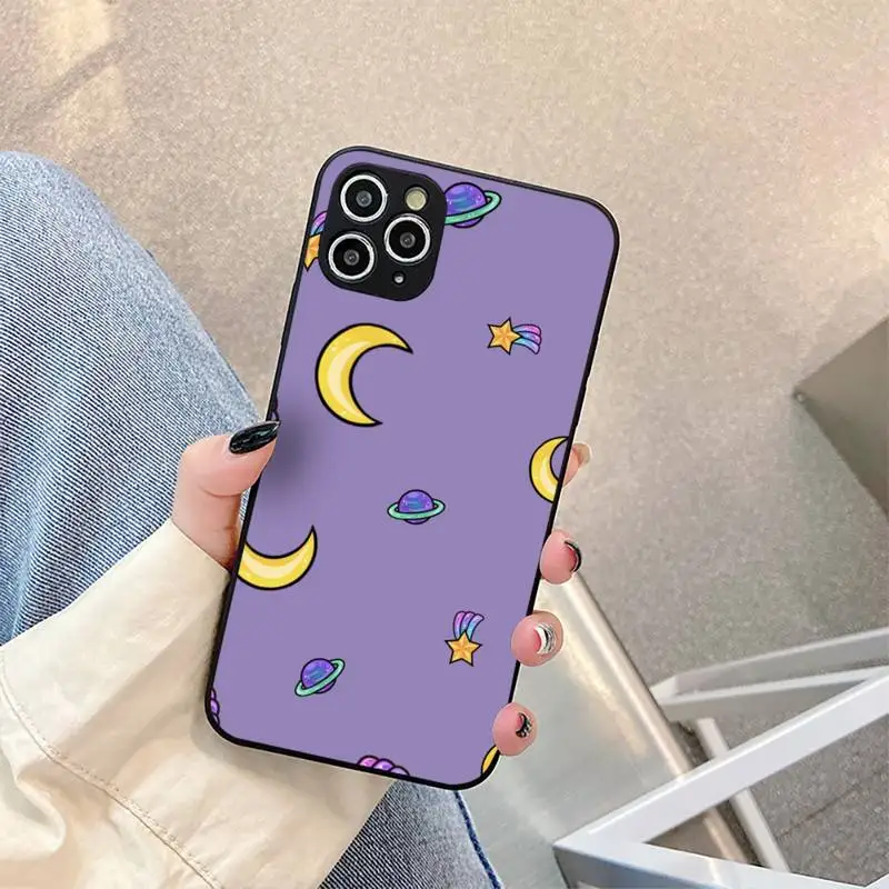 

Purple background pattern Phone Case For iphone 5s 6 7 8 11 12 plus xsmax xr pro mini se Cover Fundas Coque