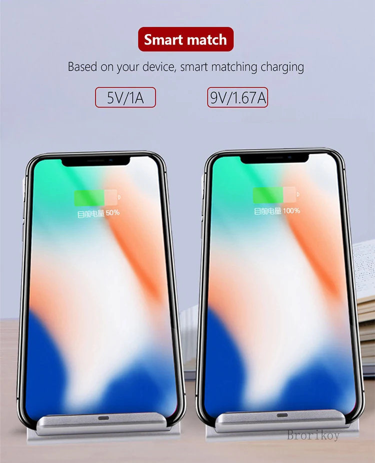 Беспроводное зарядное устройство для samsung S6 S7 Edge S8 S9 Plus Note 5 8 быстрая зарядная док-станция настольная подставка для iPhone X 8 QI Беспроводное зарядное устройство s