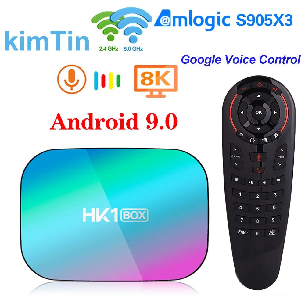 

ТВ-приставка HK1, 4 + 128 ГБ, 8K, Amlogic S905X3, Android 9,0, 1000 Мбит/с, Wi-Fi