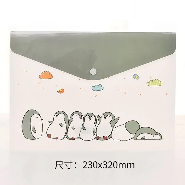B 1 шт. водонепроницаемый мульти Карманный пластиковый Kawaii A4 папка для документов бумажный Органайзер чехол канцелярские принадлежности для офиса и школы - Цвет: B