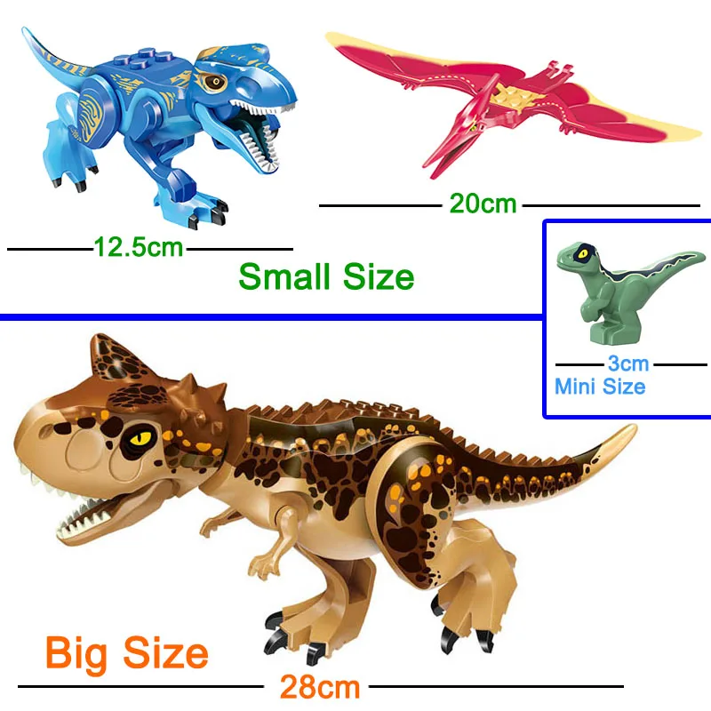 Kitoz Big Size Jurassic Dinosaur World Tyrannosaurus Rex IndoRaptor Triceratops Figure Building Block Toy | Игрушки и хобби