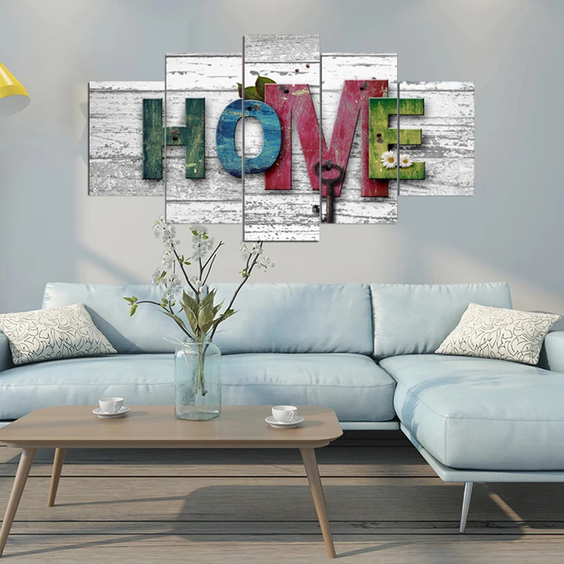 5 шт. с изображением букв холст для живописи Любовь домашняя настенная живопись