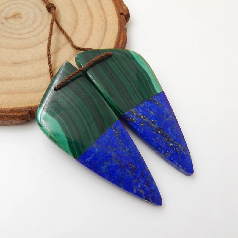 Серьги с лазуритом и малахитовой серьги женские ювелирные изделия сделай сам для