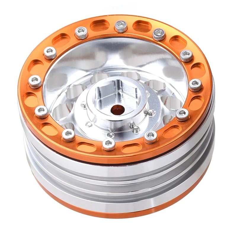 

2 Set RC Car Part: 1 Set 1.9 Inch Beadlock Wheels Rims & 1 Set Steel Front Axle CVD Drive Shaft