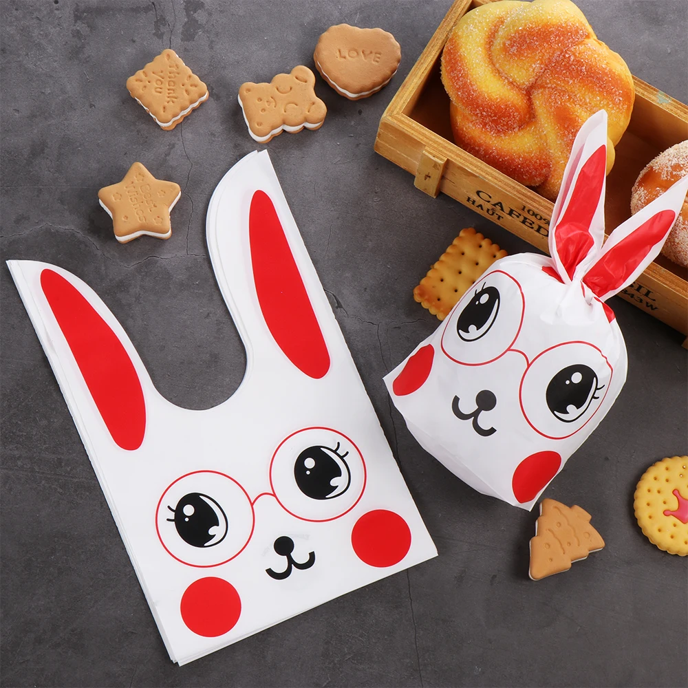 10 шт. милый кролик печенья сумки Пасхальный конфеты мешок Кролик уха упаковка для