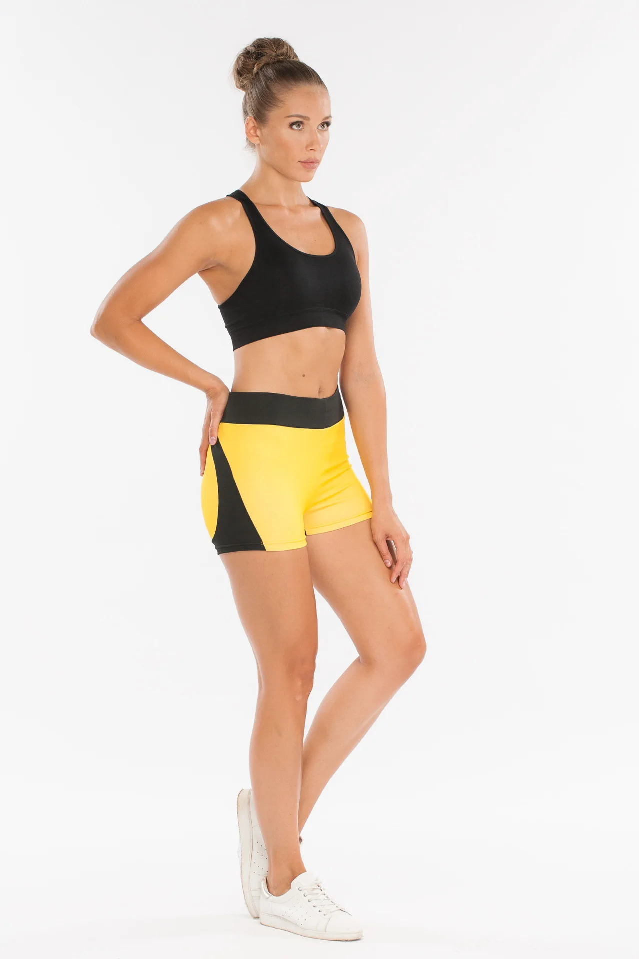 

Summer Love Patchwork Yoga Sport Pants Outdoor Fitness Running Three-point Shorts Female