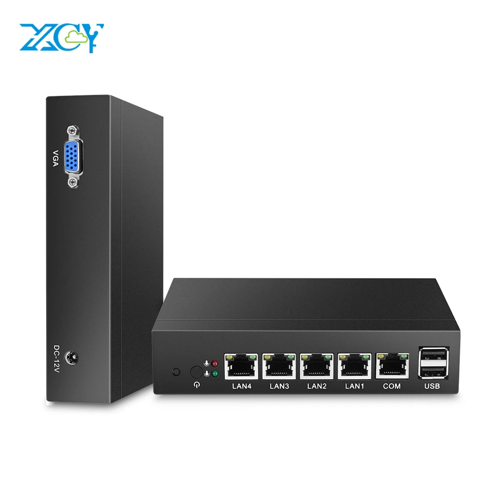Мини-ПК Pfsense Windows OS 4 Gigabit Ethernet LAN Celeron J1800 J1900 безвентиляторный брандмауэр маршрутизатор клиент промышленный компьютер настольный