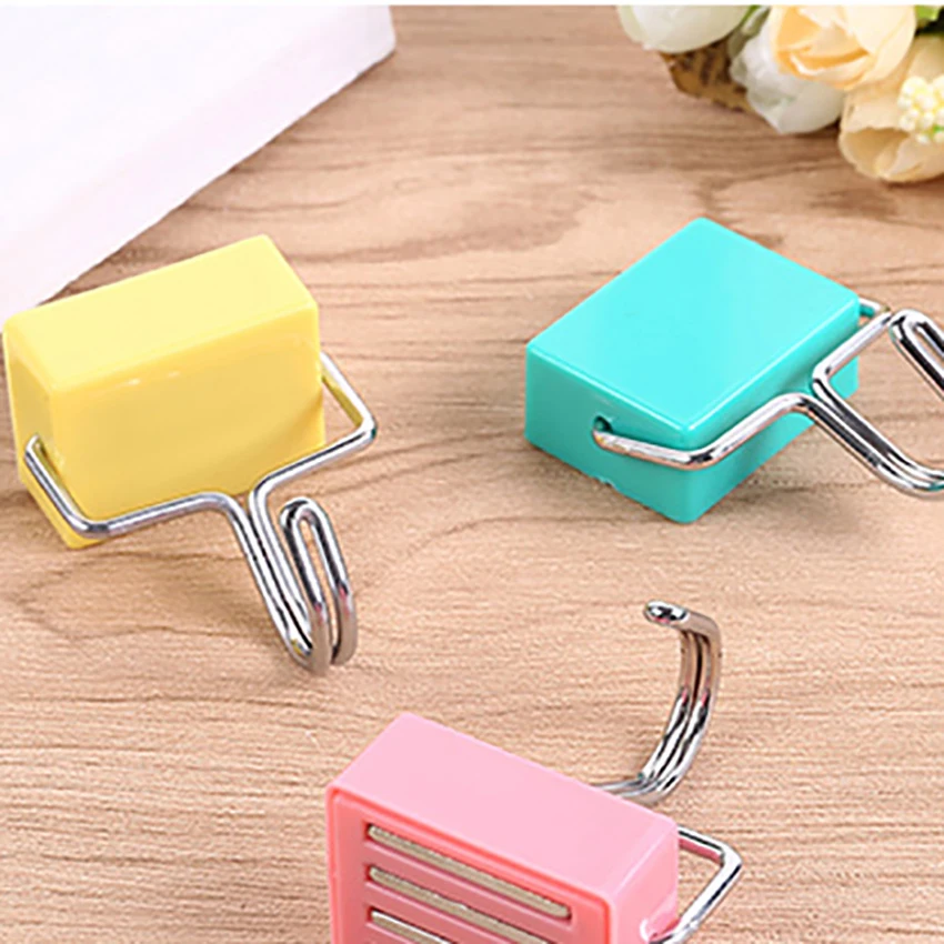 

Magic Magnetic Hooks Hanging Key Sundries Kitchen Refrigerator Strong Magnet Sticky Hook Home 180 degree Rotate Metal Hook
