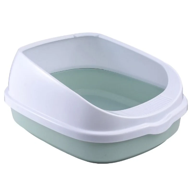 

Pet Toilet Bedpan Anti Splash Cats Litter Box Cat Dog Tray with Scoop Kitten Dog Clean Toilet Home Plastic Sand Box Supplies Blu