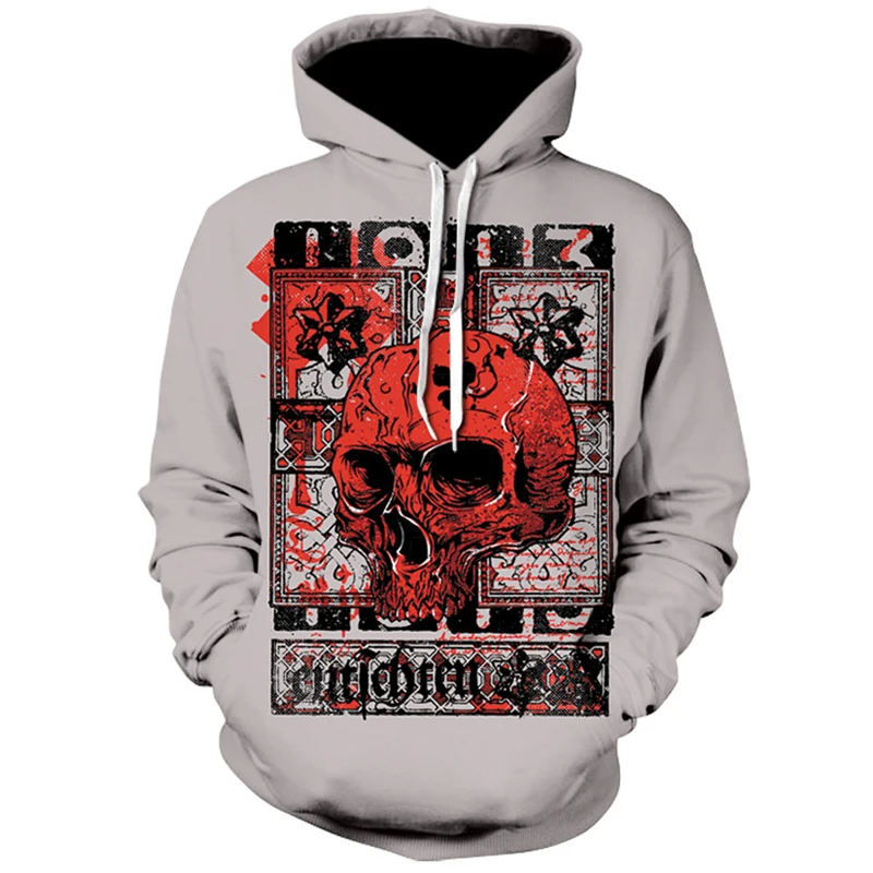 

menswear 2021 red skull hoodies 3d print funny hoodie Sweatshirt Hop Hip man big size Autumn Winter Quality Streetwear 6XL