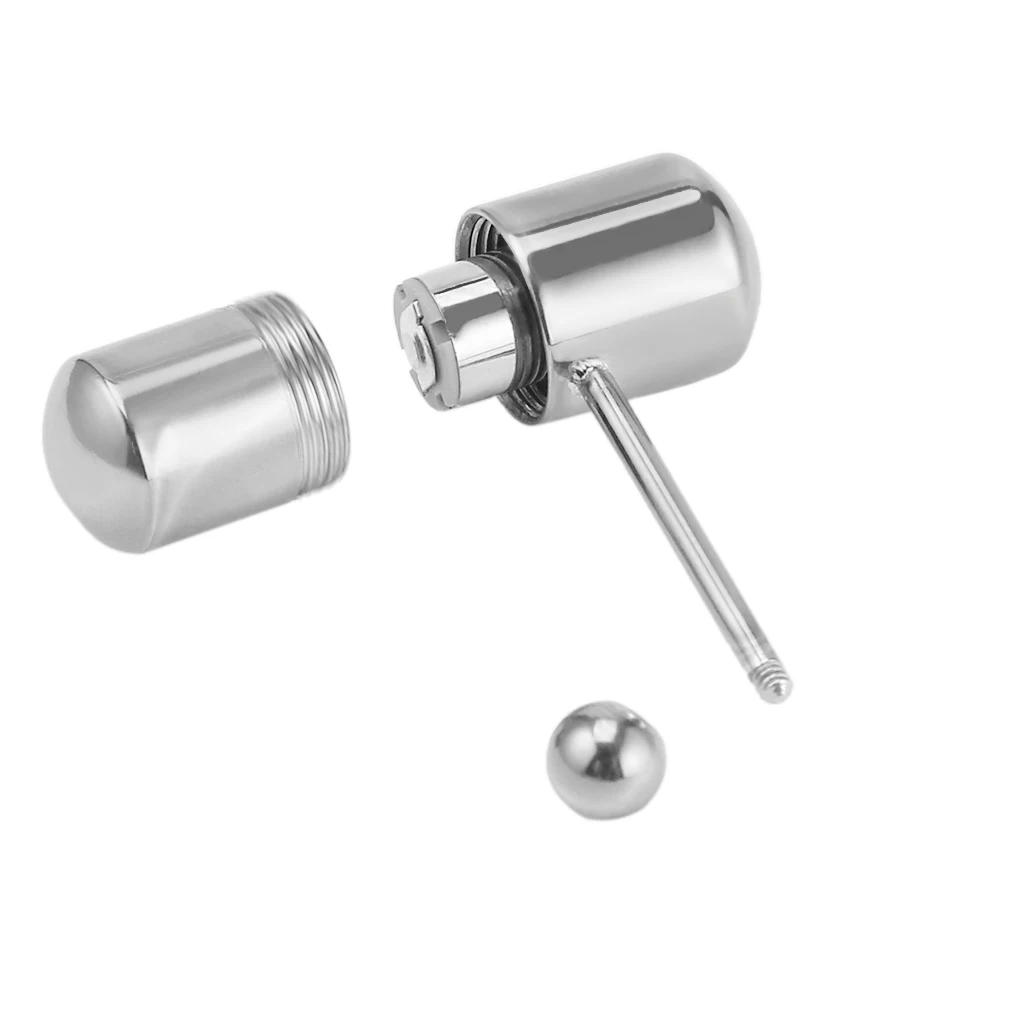 GENBOLI Rock Vibrating Tongue Ring Tongue Piercing Stainless Steel Body Jewelry With 2 Batteries Painless Health Jewelry