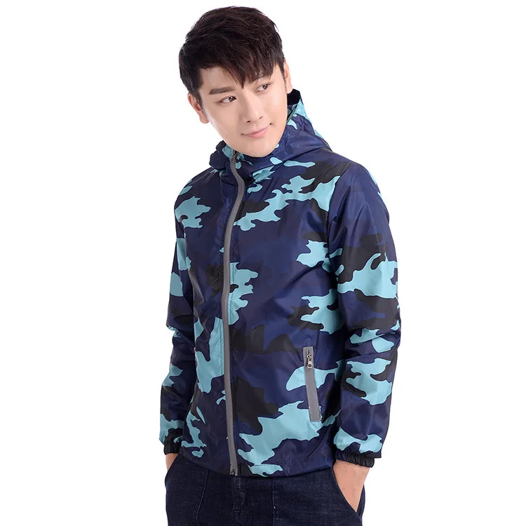 

2021 Men's New Reflective Camouflage Jacket Youth Printing Anorak