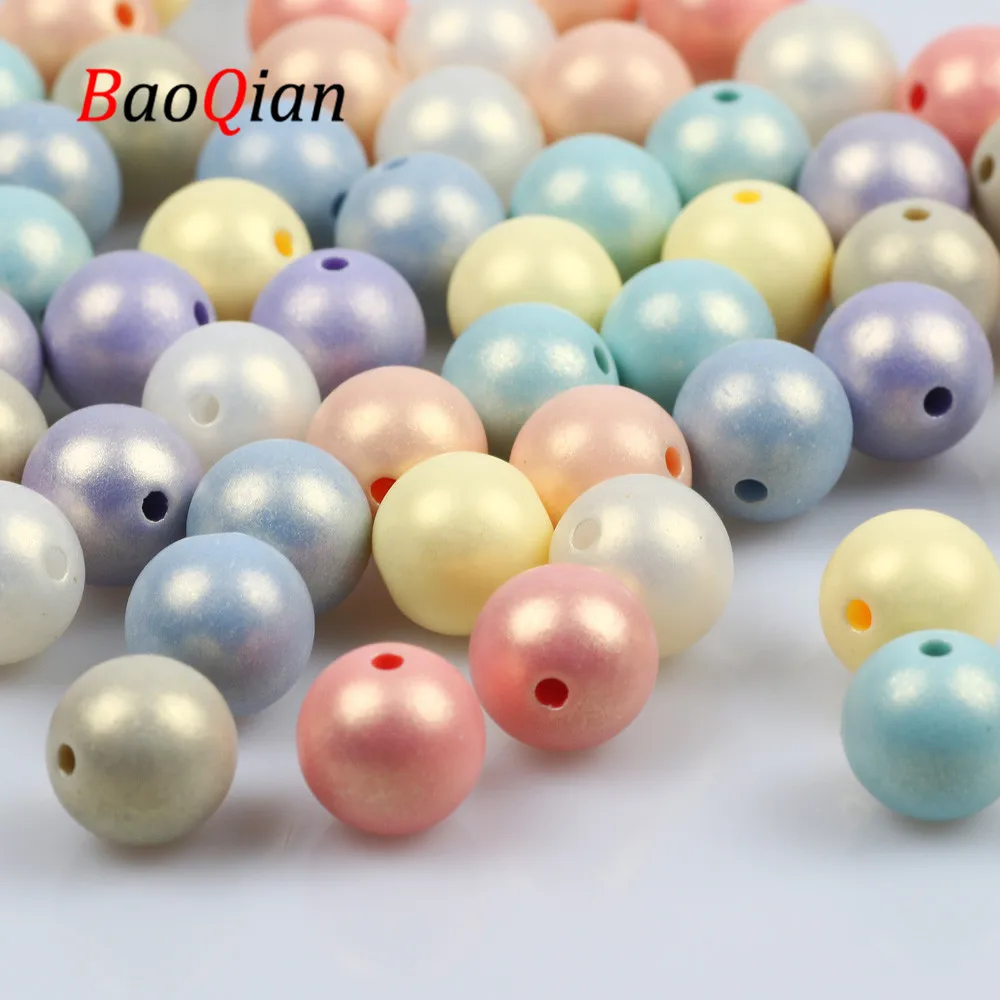 Круглые акриловые бусины-разделители 6-16 мм карамельных цветов можно