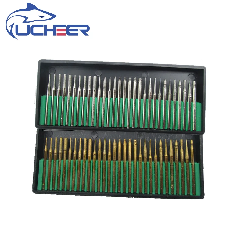 Алмазные/титановые боры UCHEER 3 мм 30 шт./компл. для дрели Dremel детали гравировки