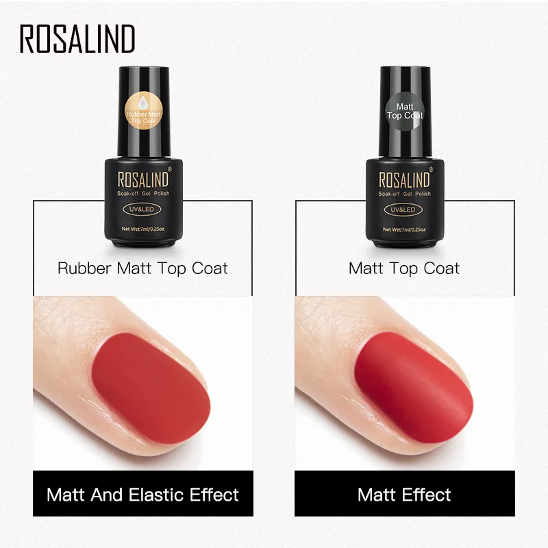 ROSALIND резиновое матовое верхнее покрытие матовый лак для ногтей Vernis