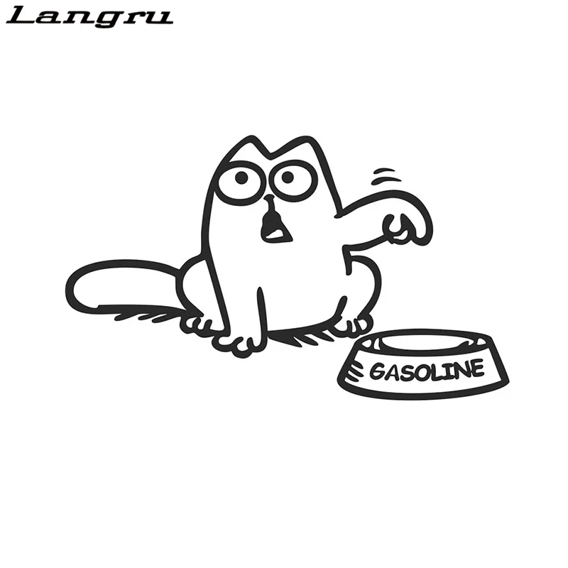 Langru 17*10 1 см интернестин Cat бензиновый топливный бак крышка декоративные наклейки