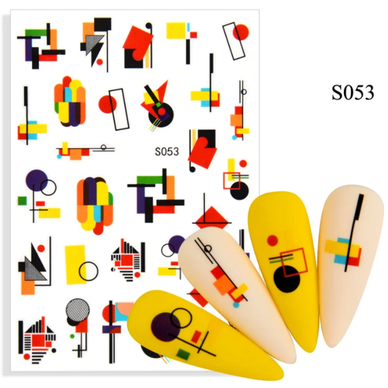 

3PCS Sticker Sliders Nail Art Decorations Butterfly Decals 3D Adhesive Stickers Woman Face Leaf Foil Manicure Wrap