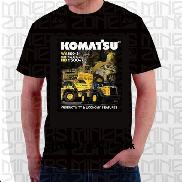 Мужская футболка новые классические топы Komatsu забавная новинка для мужчин| |