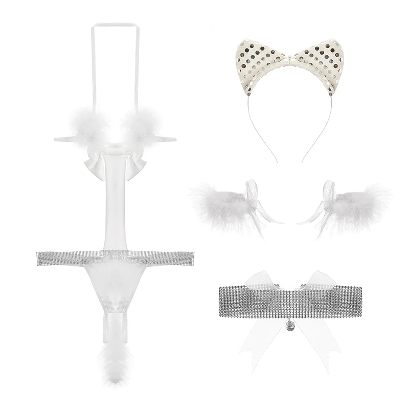 

Japanese Sexy Cat Cosplay Bra Set Lingerie Devil Maid For Women Black Punk Temptation Roleplay Costumes Erotic Bikini Hot Outfit