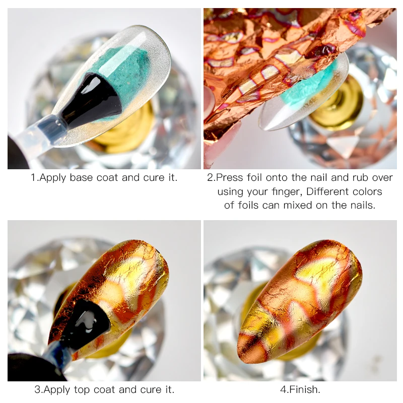 1 шт наклейки для ногтей бронзовая цветная Золотая переводная фольга в рулонах