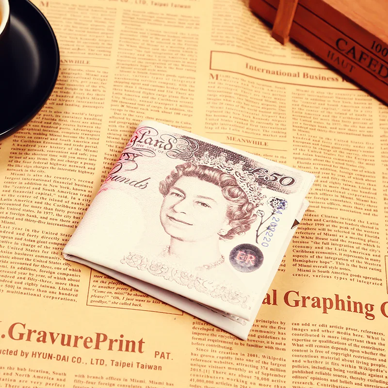 Coin Pattern Wallet Male Personality Creative Ladies Wallets Ultra-thin Short Purse 3 | Багаж и сумки