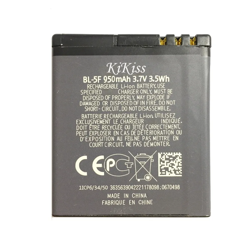 Аккумулятор BL5F BL 5F 950 мА · ч BL-5F для Nokia N72 N78 N95 N93i E65 6210 6260S 6290 N96 N98 6710N + код