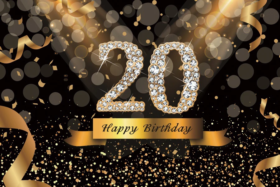 NZY07981 Счастливый 30th 40th 50th 60th День Рождения Вечеринка Золотой горошек праздник плакат ПОРТРЕТНАЯ ФОТОГРАФИЯ фоновая фотосъемка - Цвет: NZY07981