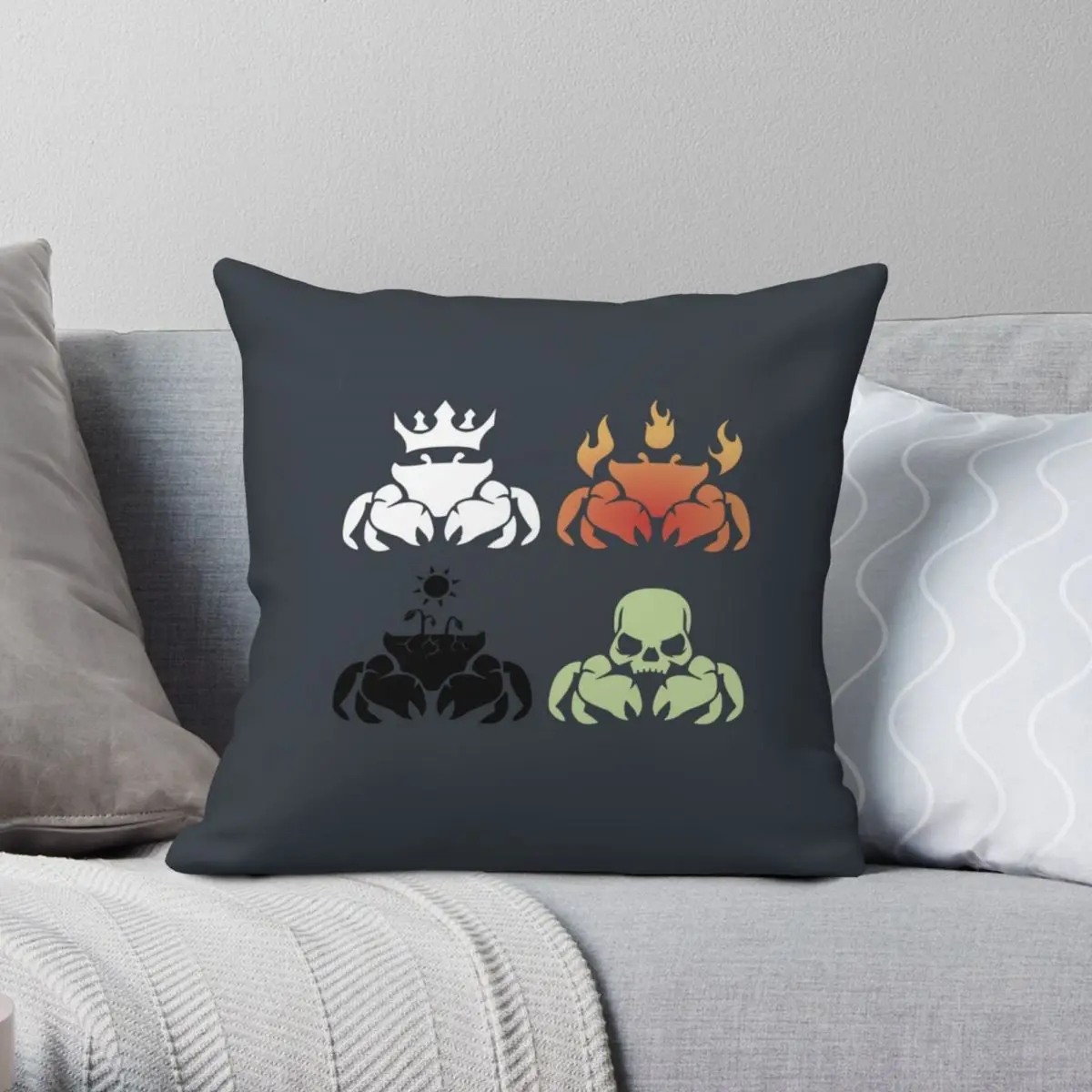 

Crabs Of The Apocalypse Pillowcase Polyester Linen Velvet Creative Zip Decor Pillow Case Sofa Seater Cushion Case 45x45