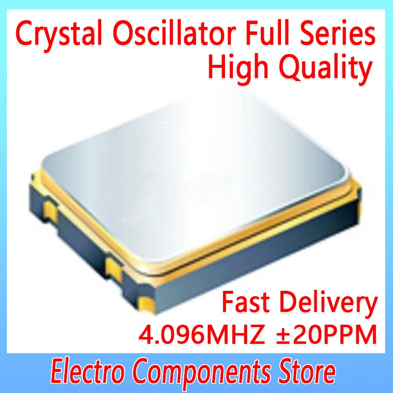 

5PCS 5*7mm 7050 4Pins SMD Oscillator 4Pin 7050 Quartz Resonator 4.096MHZ 1.8V-3.3V ±20PPM OSC Active Chip Crystal Oscillator Kit