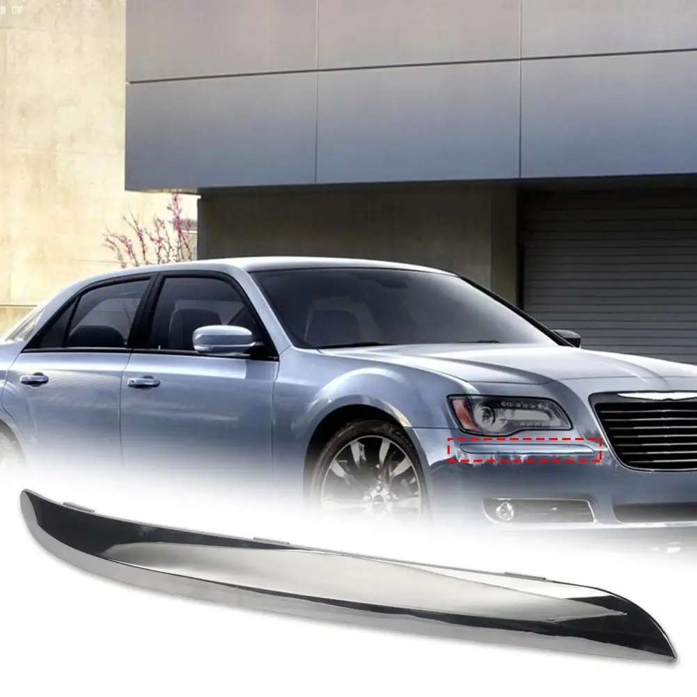 

Bumper Molding Strip Easy Installation Perfect Match Chrome Plated ABS Right Side Front Bumper Side Moulding for Chrysler 300
