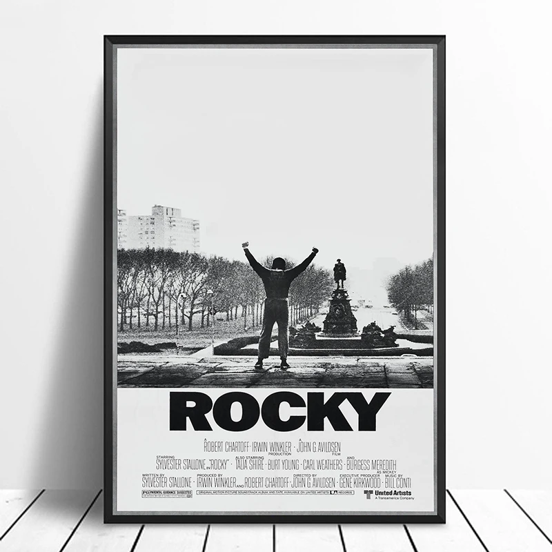 

Rocky Vintage Classic Movie Canvas Painting Vintage Prints and Posters Cuadros Wall Art Pictures for Living Room Decor Frameless