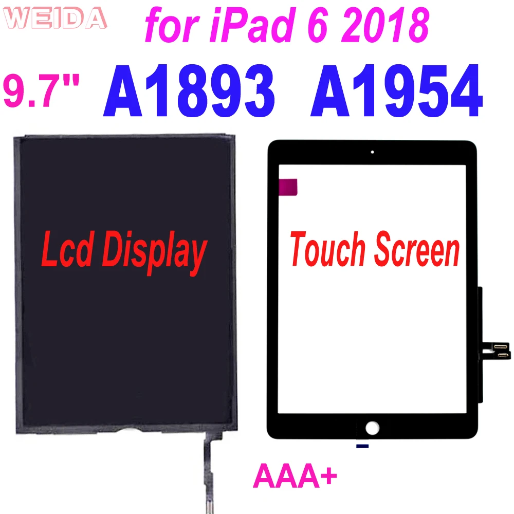 ЖК дисплей 9 7 дюйма AAA + для iPad 6 го поколения 2018 A1893 A1954 сенсорный экран с