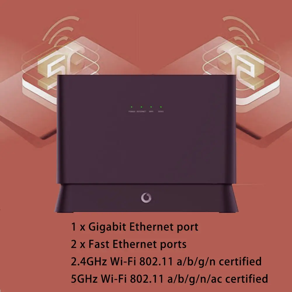 

Vodafone Wi-Fi концентратор беспроводной маршрутизатор Многофункциональный Usb порт 3G 4G резервного копирования 2,4G и 5G