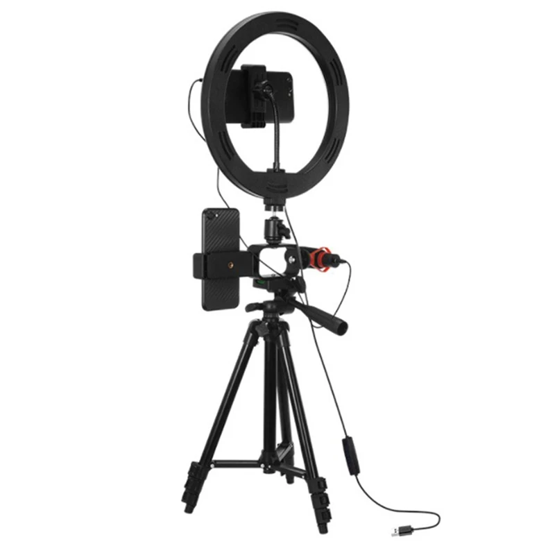 

26cm Photo Ringlight Led Selfie Ring Light Phone Bluetooth Remote Lamp Photography Lighting Tripod with Microphone