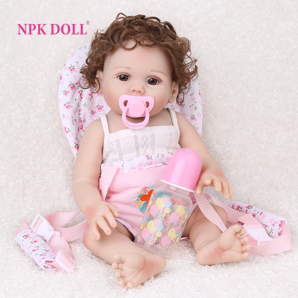 Кукла реборн NPKDOLL 48 см полностью виниловое тело реалистичные детские игрушки с