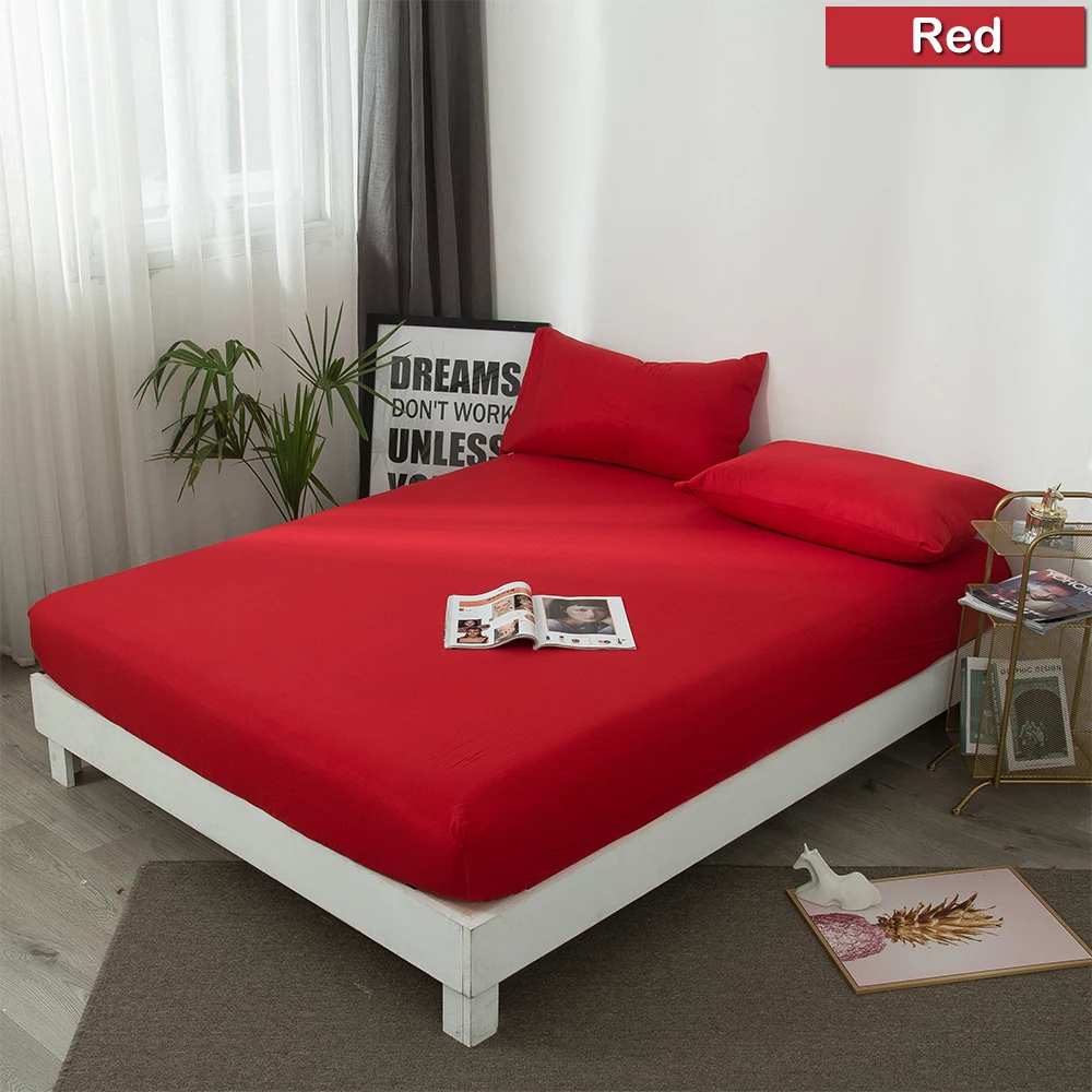 Однотонное покрывало для кровати хлопковое эластичное махровая подушка простой