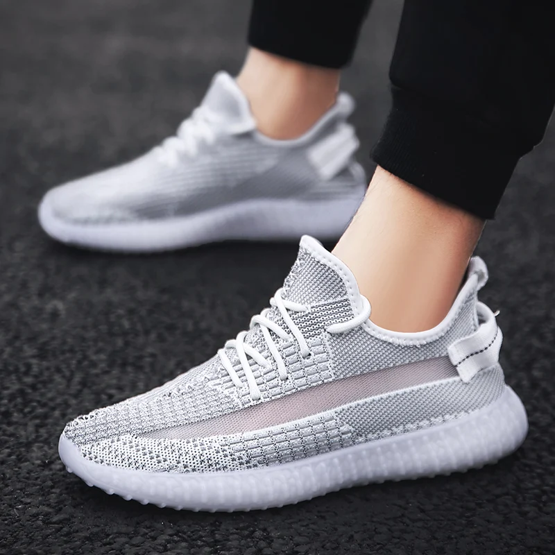 Мужские кроссовки для бега светящийся сетчатый дышащий светильник весна осень